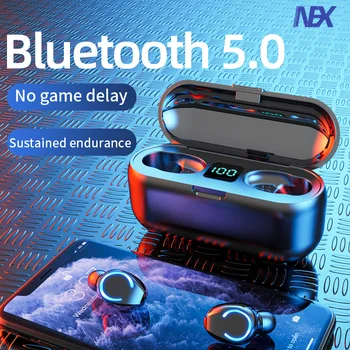 Mini TWS Bluetooth 5.0 Slušalke Brezžične Slušalke 9D Hifi Stereo Šport Nepremočljiva Brezžične Slušalke Slušalke Z Mikrofonom