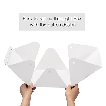 Mini Zložljiv Lightbox Fotografiji Foto Studio Softbox LED Luči Mehko Polje, Foto Ozadje, Komplet za Svetlobno Polje za DSLR Fotoaparat