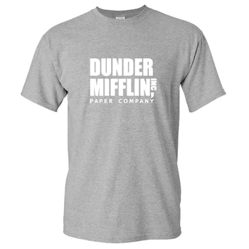 Moda Barva Natisnjeni T-shirt Dunder Mifflin Papir Moški Ženske Priložnostne Ulične TV Show Bombaž Priložnostne Unisex majica Vrhovi