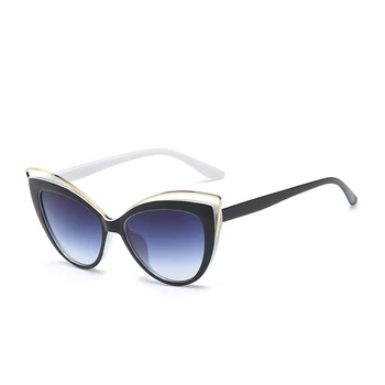 Moda Mačka Oči, sončna Očala Ženske blagovne Znamke Oblikovalec Kovin Očala Ogledalo Classic Vintage Oculos De Sol Feminino UV400