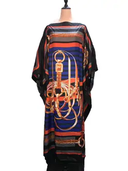 Moda natisnjeni Bohemian Natisnjeni Poletje Plaža Obleko plus velikost Svoboden tam kaftan Maxi Obleko Robe za lady Afriška oblačila