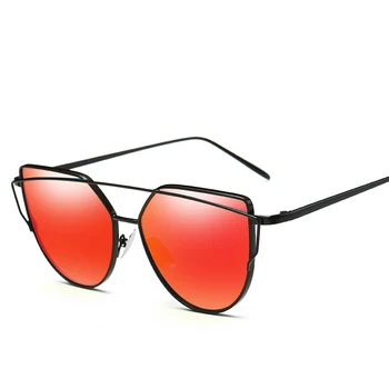 Moda UV400 Gradient sončna Očala Za Ženske, Moške in do leta 2018 Letnik Optični Mačka Oči Ogledalo blagovne Znamke Oblikovalec Kovin Klasična Očala Očala