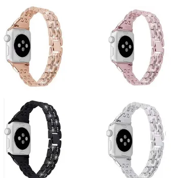 Modni Diamant kovinski Trak za Apple Watch trak series6 5 4 44 40 za iwatch SE manžeta series 3 2 1 38 mm 42mm