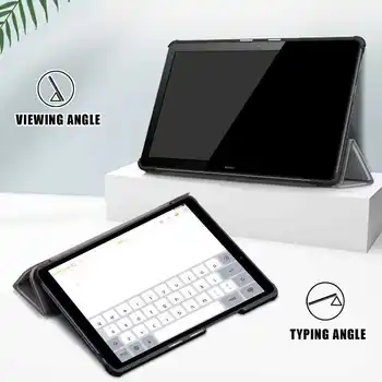 Mokoemi Moda Stojalo Samodejno Zbudi Spanje Smart Primeru Za Huawei MediaPad T5 Tablični Primeru Pokrov