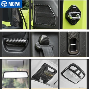 MOPAI Avtomobilske Notranjosti Nalepke Ogljikovih Vlaken Zrn Avto Notranje opreme Zajema Trim za Suzuki Jimny 2019 2020