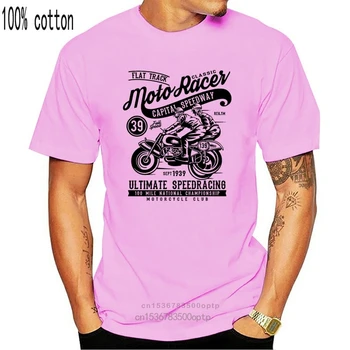 Motorna Racer Klasičen Motocikel T Majica Kratek Rokav Obleke Svoboden O Vratu Pomlad Jesen Stavbe Tiskanje Družino Rider T-Shirt