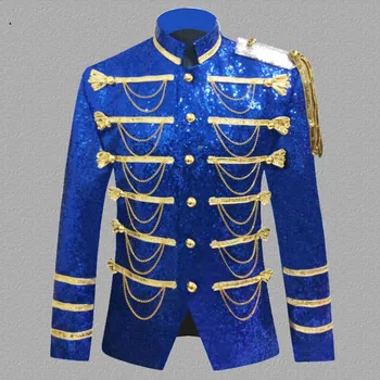 Moška Jakna Steampunk Viktorijanski Letnik Kralj, Princ Cosplay Kostum Vojaški Jopič Jopič Suknjič Črni barvi Za Moške Plus Velikost