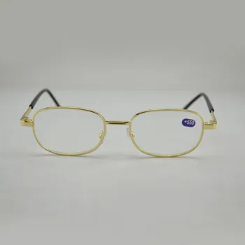 Moški Ženske Obravnavi Očala Starejših Steklene Leče Kovinski Okvir Daljnovidnost +450 500 550 600 R151