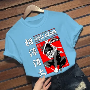 Moški Ženske T-shirt Vrhovi Moj Junak Univerzami Tshirt Aizawa Shota T-shirt Anime Manga Tee Shirt Oblačila