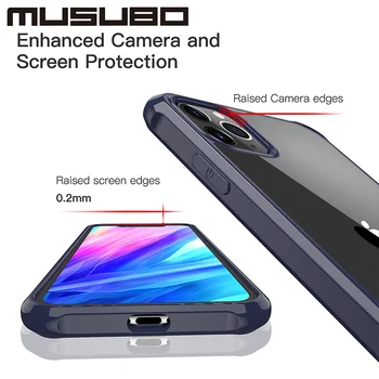 Musubo Prozoren Pokrov Primeru Za iPhone 11 Pro Xs Max XR Funda Ohišje Za iPhone Plus 8 7 6 6s Plus Shockproof Silikonski Luksuznih