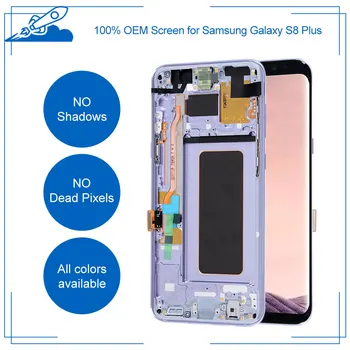 Najboljši OEM LCD zaslon Za Samsung Galaxy S8 plus G9550F Super AMOLED Zaslon Z Zaslonom na Dotik Računalnike Sestavljanje Delov Ne Gorijo-Shadow