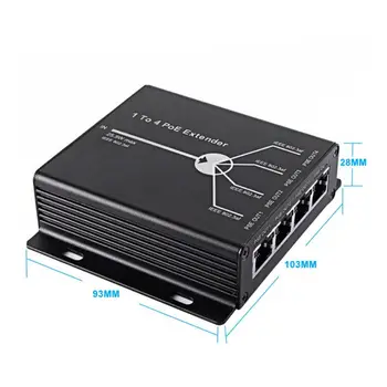 Najnovejši Mini 5 Vrat 10/100M POE Extender Za 25,5 W za IP Kamero za Razširitev 120 Metrov IEEE802.3af POE Omrežne Naprave Plug-and-Play