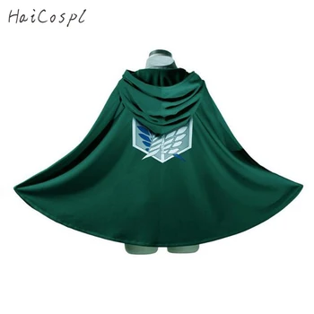 Napad Na Titan Kostum Zeleni Plašč Japonski Anime Cosplay Shingeki Ne Kyojin Hoodie Er Levi Mikasa Plašč Scout Legije Plašč