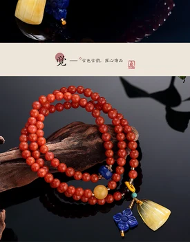 Naravni baoshan južno rdeče agate kroglice zapestnice za ženske z oranžno zapestnico žensk pravi amber 6 mm jadeit jade nakit