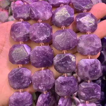 Naravni lepidolite kamen, naravni biseri gem kamen kroglice DIY svoboden kroglice za nakit, izdelava sklop 15