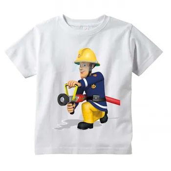 Natisnjeni t-shirt Sam Gasilec Gasilec Design Majica s kratkimi rokavi za Dečke/Deklice, Veliko Kawaii Kratek Rokav Vrhovi Otroci, Otroci Smešno T-Shirt