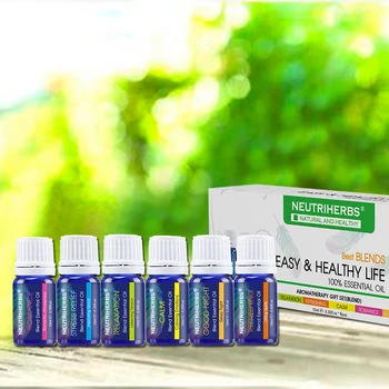 Neutriherbs 6 kos Lepoto Čista Eterična Olja za Aromaterapijo Diffusers, Vlažilnik, kopalna Kad, Čiščenje Zraka, Masaža