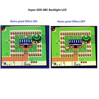 Ni potrebno Spajkanje V5 RETRO PIXEL IPS LCD ZASLON KOMPLET za Osvetlitev ozadja (Svetlost Za GameBoy Color Za GBC IPS LCD Kit