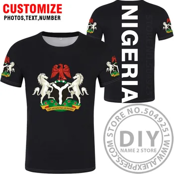 Nigerija T Shirt Ime Število Nga T-shirt Narod Zastavo Ng Zvezna Republika Nigerijski College Besedilo, Fotografije Oblačil Diy Brezplačno Meri