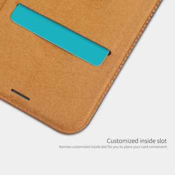 Nillkin Xiaomi Redmi Opomba 7 6 Pro Qin Flip Usnjena torbica Luksuzni Reža za Kartico Telefon Primeru za Redmi Opomba 7 6 Pro Nilkin Zadnji Pokrovček