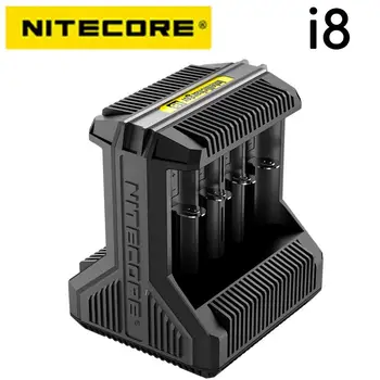 Nitecore i8 Inteligentni Polnilec 8 Rež Skupaj 4A Izhod Smart Polnilec za IMR18650 16340 10440 AA AAA 14500 26650 in USB Naprave