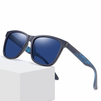Nov slog črna sončna očala Evropski in Ameriški kvadratni okvir polarizirana sončna očala moda moška sončna očala RZ0938
