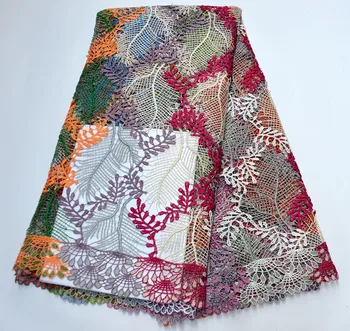 Nova Zasnova Multicolor Afriške Kabel Čipke Materiali Visoke Kakovosti Nigerija Poročno Obleko Čipke Vodi Topen Čipke Tkanine S Kamni