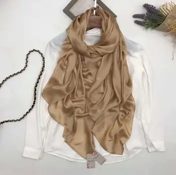 NOVE Luksuzne svila šifon hidžab šal ženske navaden rute svilnato mehko muslimansko ruto moda hijabs