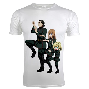 Novi Anime T-shirt Youjo Senki Sago Tanja 3D Tiskanih Moda Ulične Moški Ženske Šport Priložnostne Tshirt Hip Hop majica s kratkimi rokavi Top
