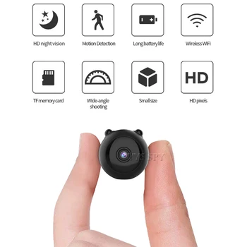 Novi Mini Brezžična IP Kamera Espia Kamera Akcija Smart Mikro Wifi Camaras Skrivnost Majhno Telo Kamere Doma CCTV Nadzor Cam