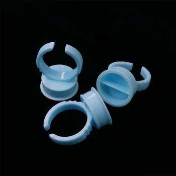 Novih 100 kozarcev za Enkratno uporabo Modra Obroča Pokal za Trepalnic Lepilo Ali Tatoo Pigment Posodo Imetnik Cepljenje Trepalnic 5 Vrst