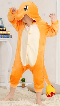 Novo Otroci anime Charizard jumpsuit Pižamo pižame kostum Sleepwear fire dragon Otrok Stranka Unisex Odraslih Pižamo onesie