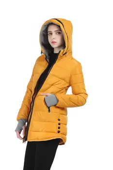 Novo Topla Zimska Jakna Ženske Hooded Bombaž-Oblazinjena Parka Bombaž Coat Plus Velikost Wadded Puhovka Plašč Osnovne Casacos Feminino