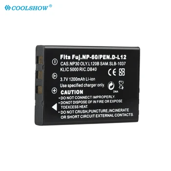 NP-60 FNP60 NP60 Akumulatorjem 1200mAh za Fujifilm F50I F501 F401 F402 F410 SLB 1137 1037 CNP-30 K5000 D-Li2 Li-20B Baterije