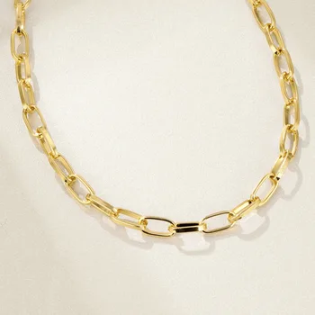 NXN5005 Kovinski trend osebnost vsestranski vratu moda eno plast preprost verižno ogrlica