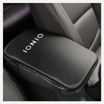 Ogljikovih Vlaken Teksturo Pu Usnje Avto Armrest Pad Auto Sedeža Z Nasloni Za Roke Polje Blazine Za Hyundai Ioniq
