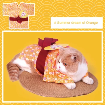 Ognjemet Festival Japonski Yukata Kimono Pet Oblačil za Pomlad/Poletje Tanke Mačka in Pes Oblačila Ljubljenčka, Fotografija, Foto Kostum