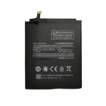 OHD Original Visoke Kakovosti 3000mAh BN31 Baterija Za Xiaomi Mi 5X Mi5X Redmi Opomba 5A / Pro Mi A1 Redmi Y1 Lite S2