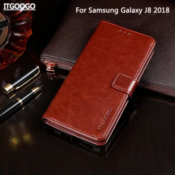 Ohišje Za Samsung Galaxy J8 2018 Primeru Zajema Visoko Kakovost Flip Usnjena torbica Za Samsung J8 2018 Kritje Capa Telefon vrečko Denarnice Primeru