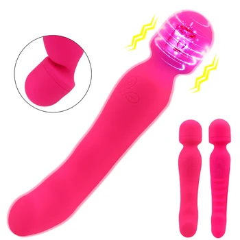 OLO Čarobno Palico AV Vibrator za G Spot z vibriranjem Dildo Ogrevanje Dvojni Vibrator Sex Igrače za Ženske Klitoris Stimulator Spola Igrače Shop