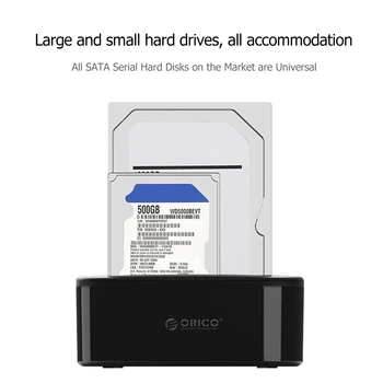 ORICO 6228US3 2.5/3.5 inch Dvojno Ležišče USB 3.0 HDD SSD Primeru, da Priklopno Postajo, Trdi Disk 5Gbps 20TB Napajalnik Ohišje Za PC