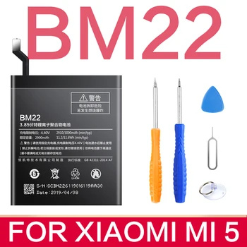 Original Baterijo Telefona, BM31 BM32 BM22 BM39 BM3C Za Xiaomi Mi3 Mi4 Mi5 Mi6 Mi7 Mi 3 4 5 6 7 Litij-Polimer Baterij Brezplačna orodja