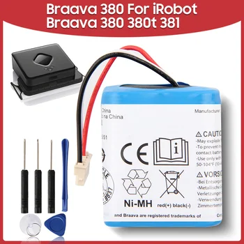Original Metla Replacment Baterije iRobot Braava 381 380 380t MINT 5200C 5200 2000mAh Z Orodji,