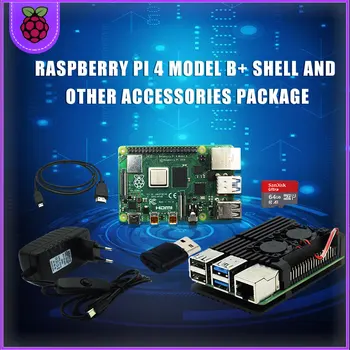 Original Raspberry Pi 4 2 gb in 4 GB RAM + caja de aluminio 3A adaptador de fuente de alimentación Micro Kabel par raspberry Pi