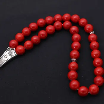 Otomanskih turkov Molitev 33 rdeče kroglice tasbih zapestnice muslimanskih Tasbih Venec