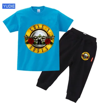 Otroci Določa fant Smešno Guns N Roses Glasbe Majica s kratkimi rokavi Boys 2020 Otroci, Oblačila, Trenirke za Fante, Glasba Dekleta t-shirt Kratek rokav