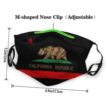 Otroci Moški Ženske Letnik Stiski California State Zastavo masko za enkratno uporabo shield virus protection stroj krpo po meri modelov