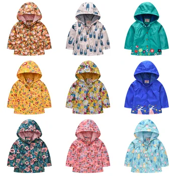 Otroci Suknjič 2020 Nove Jesensko Fantje Grils Modni Tisk Srčkan Hoodies Plašč Baby Otrok Windproof Outwear Oblačila