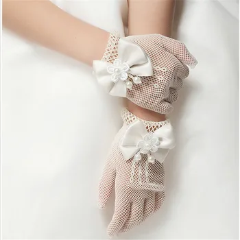 Otrok je poroka cvet dekle obleko, rokavice dekleta očesa elastične rokavice rokavice nevesta