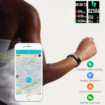 Pametna Zapestnica Krvnega Tlaka za Merjenje Srčnega utripa Fitnes Tracker IP67 Nepremočljiva Moški Ženske Smart Manšeta Watch